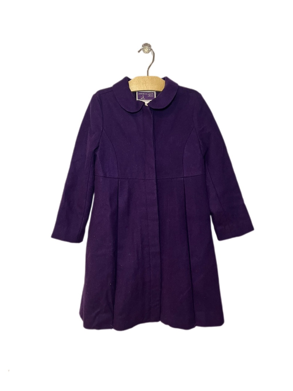 NWT Janie and Jack Size 6 Deep Purple Wool-Blend Pea Coat Dress Jacket